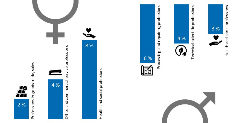 Gender differences in the choice of vocational training (VET)